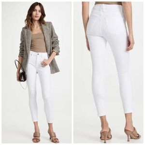 GOOD AMERICAN Good Legs Cropped White Skinny Jeans Size 25
